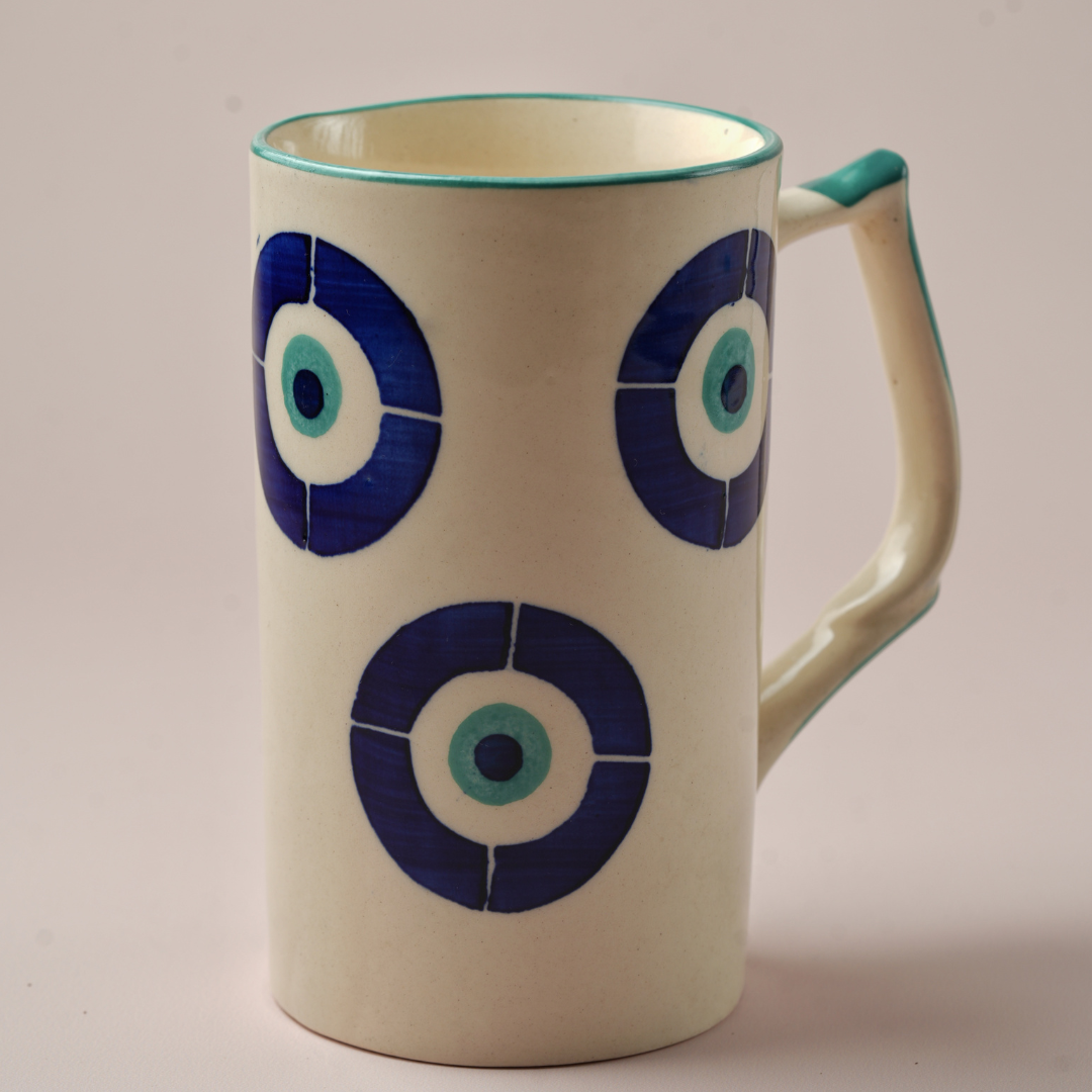 Hand Painted Ceramic Evil Eye Mug